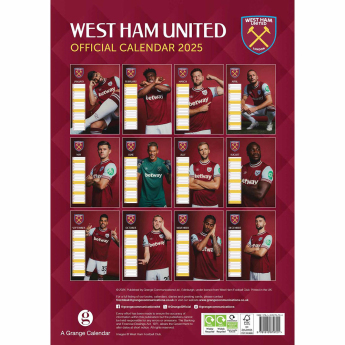 West Ham United kalendár 2025