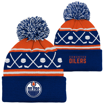 Edmonton Oilers detská zimná čiapka Face-Off Cuff Pom