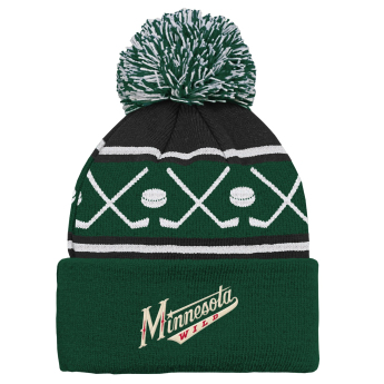 Minnesota Wild detská zimná čiapka Face-Off Cuff Pom