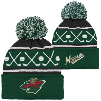 Minnesota Wild detská zimná čiapka Face-Off Cuff Pom