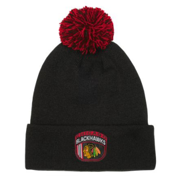 Chicago Blackhawks detská zimná čiapka Draft Beanie Cuff With Pom