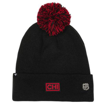 Chicago Blackhawks detská zimná čiapka Draft Beanie Cuff With Pom