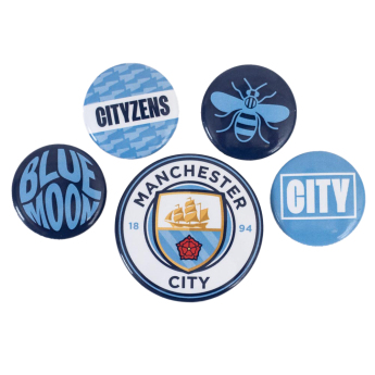 Manchester City set odznáčikov Button 5 assorted