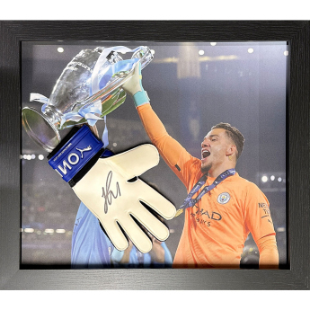 Legendy zarámované rukavice Manchester City FC Ederson Signed Glove (Framed)