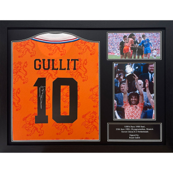 Legendy zarámovaný dres Netherlands Gullit 1994 Signed Shirt (Framed)