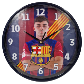FC Barcelona nástenné hodiny Pedri