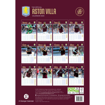 Aston Villa kalendár 2025