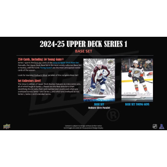 NHL boxy hokejové karty NHL 2024-25 Upper Deck Series 1 Blaster Box