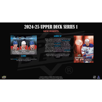 NHL boxy hokejové karty NHL 2024-25 Upper Deck Series 1 Blaster Box