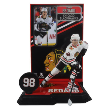 Chicago Blackhawks figúrka Connor Bedard #98 Figure SportsPicks 2023/2024 Season Away Jersey