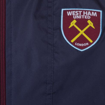 West Ham United pánska bunda s kapucňou shower navy
