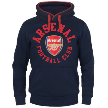 FC Arsenal pánska mikina s kapucňou graphic navy
