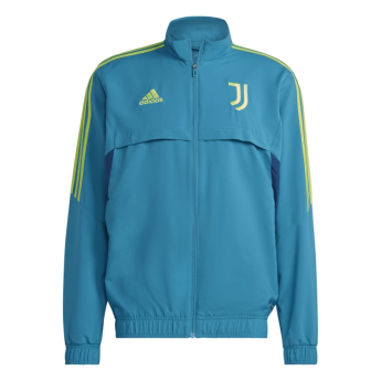 Juventus Torino pánska futbalová bunda Condivo Presentation teal
