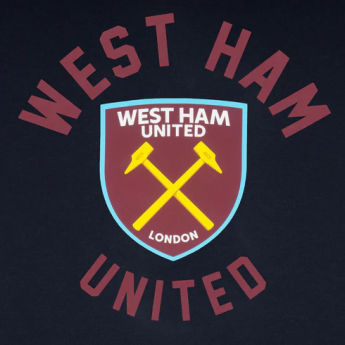 West Ham United pánska mikina s kapucňou Graphic navy blue