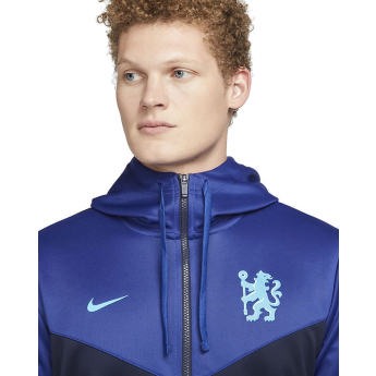 FC Chelsea pánska mikina s kapucňou Zip Repeat navy