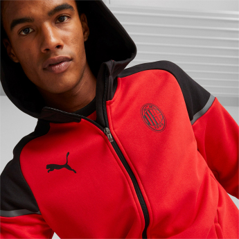 AC Milano pánska bunda s kapucňou Casuals red