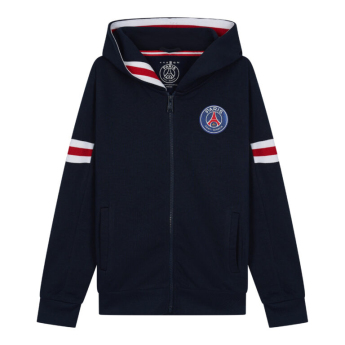 Paris Saint Germain detská mikina s kapucňou Zip blue