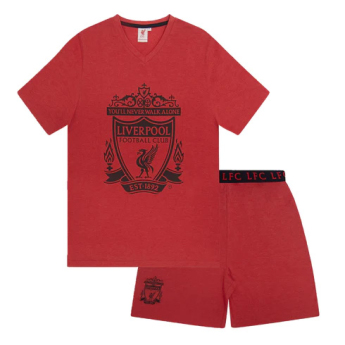 FC Liverpool pánske pyžamo Short Red Marl