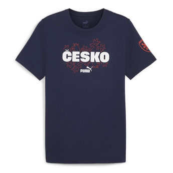 Futbalová reprezentácia pánske tričko Czech Republic Ftblicons Tee navy