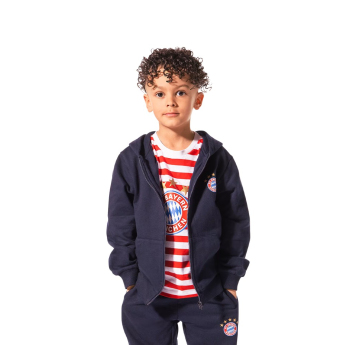 Bayern Mníchov detská mikina s kapucňou Hooded Zip navy