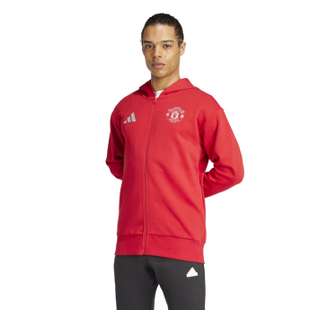 Manchester United pánska mikina s kapucňou Anthem red