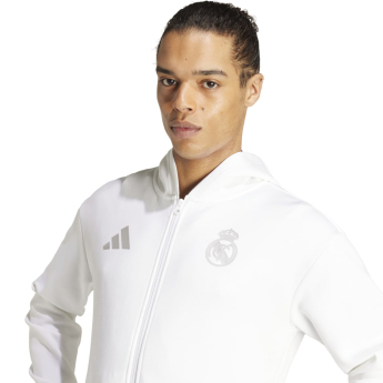 Real Madrid pánska mikina s kapucňou Anthem white