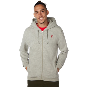 FC Liverpool pánska mikina s kapucňou Zip Through grey