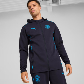 Manchester City pánska mikina s kapucňou Casuals navy