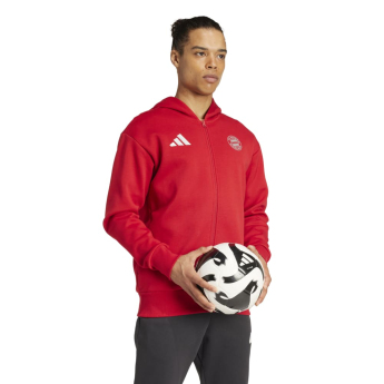 Bayern Mníchov pánska mikina s kapucňou Anthem red
