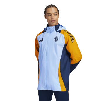 Real Madrid pánska futbalová bunda Allweather globlue
