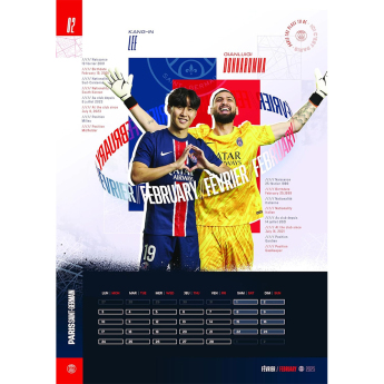 Paris Saint Germain kalendár 2025