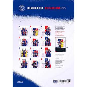 Paris Saint Germain kalendár 2025