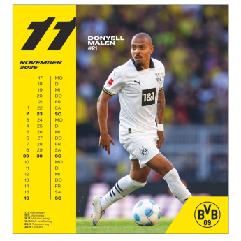 Borussia Dortmund kalendár 2025 Postcard