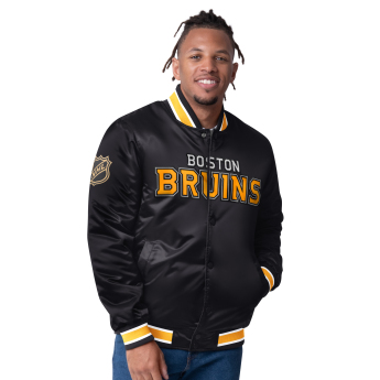 Boston Bruins pánska bunda The CLOSER Reversible Varsity Satin
