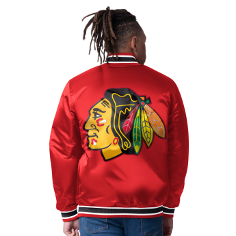 Chicago Blackhawks pánska bunda The CLOSER Reversible Varsity Satin