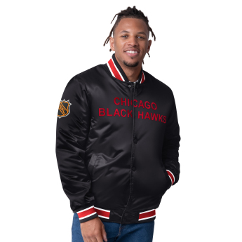 Chicago Blackhawks pánska bunda The CLOSER Reversible Varsity Satin