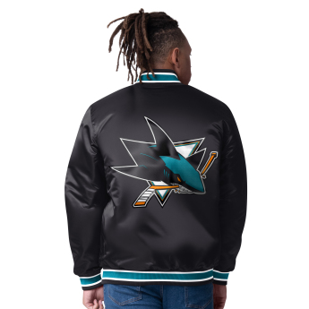San Jose Sharks pánska bunda The CLOSER Reversible Varsity Satin