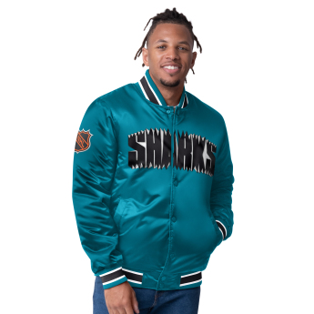 San Jose Sharks pánska bunda The CLOSER Reversible Varsity Satin