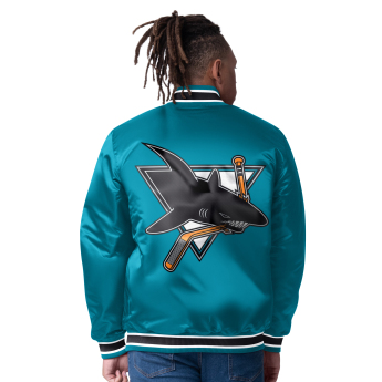 San Jose Sharks pánska bunda The CLOSER Reversible Varsity Satin