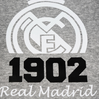 Real Madrid detská mikina s kapucňou No21 Crest grey