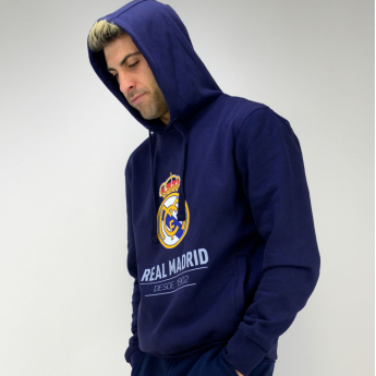 Real Madrid pánska mikina s kapucňou No25 Crest navy