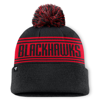 Chicago Blackhawks zimná čiapka A/CAP Beanie Cuff W/Pom