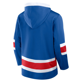 New York Rangers pánska mikina s kapucňou Mens Laced Hockey