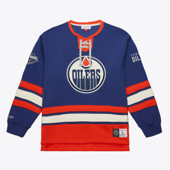 Edmonton Oilers pánska mikina Heritage Lace-Up Crew Vintage Logo