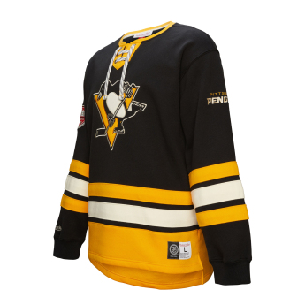 Pittsburgh Penguins pánska mikina Heritage Lace-Up Crew Vintage Logo