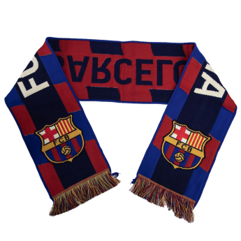 FC Barcelona zimný šál Navy Stripe