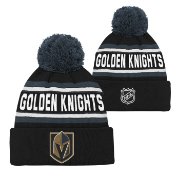 Vegas Golden Knights detská zimná čiapka wordmark cuffed pom