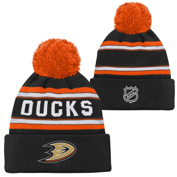 Anaheim Ducks detská zimná čiapka wordmark cuffed pom