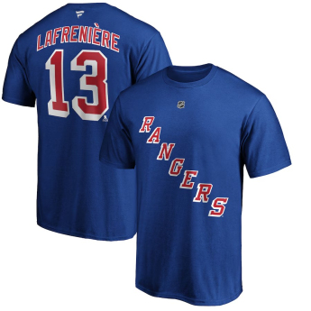 New York Rangers pánske tričko Alexis Lafrenière #13 Stack Logo Name & Number