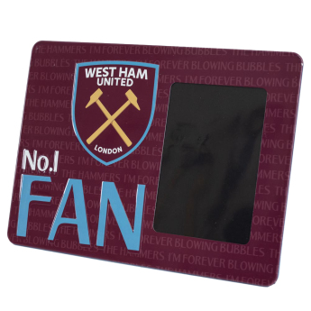West Ham United rámik na fotografiu No1 Fan 12cm x 8.5cm